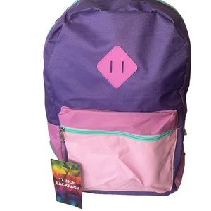 Purple & Pink with Teal Trim Full Size Backpack